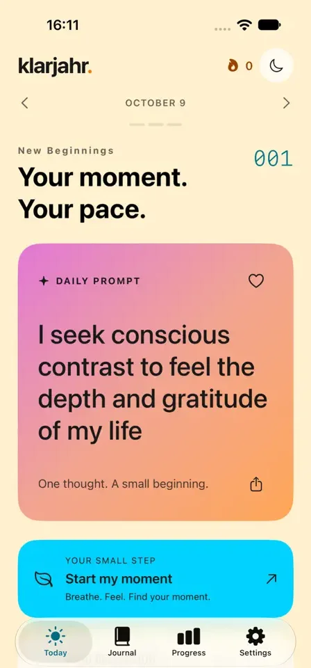 Original Klarjahr app preview
