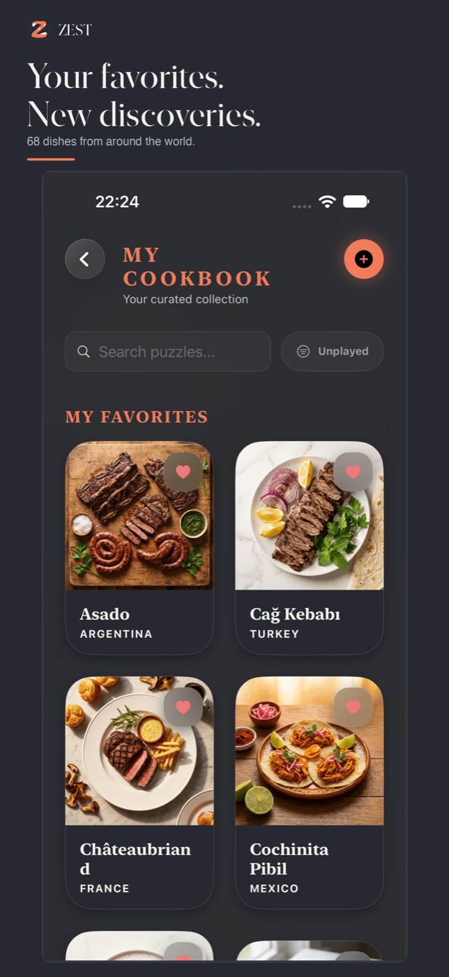 Zest original app preview