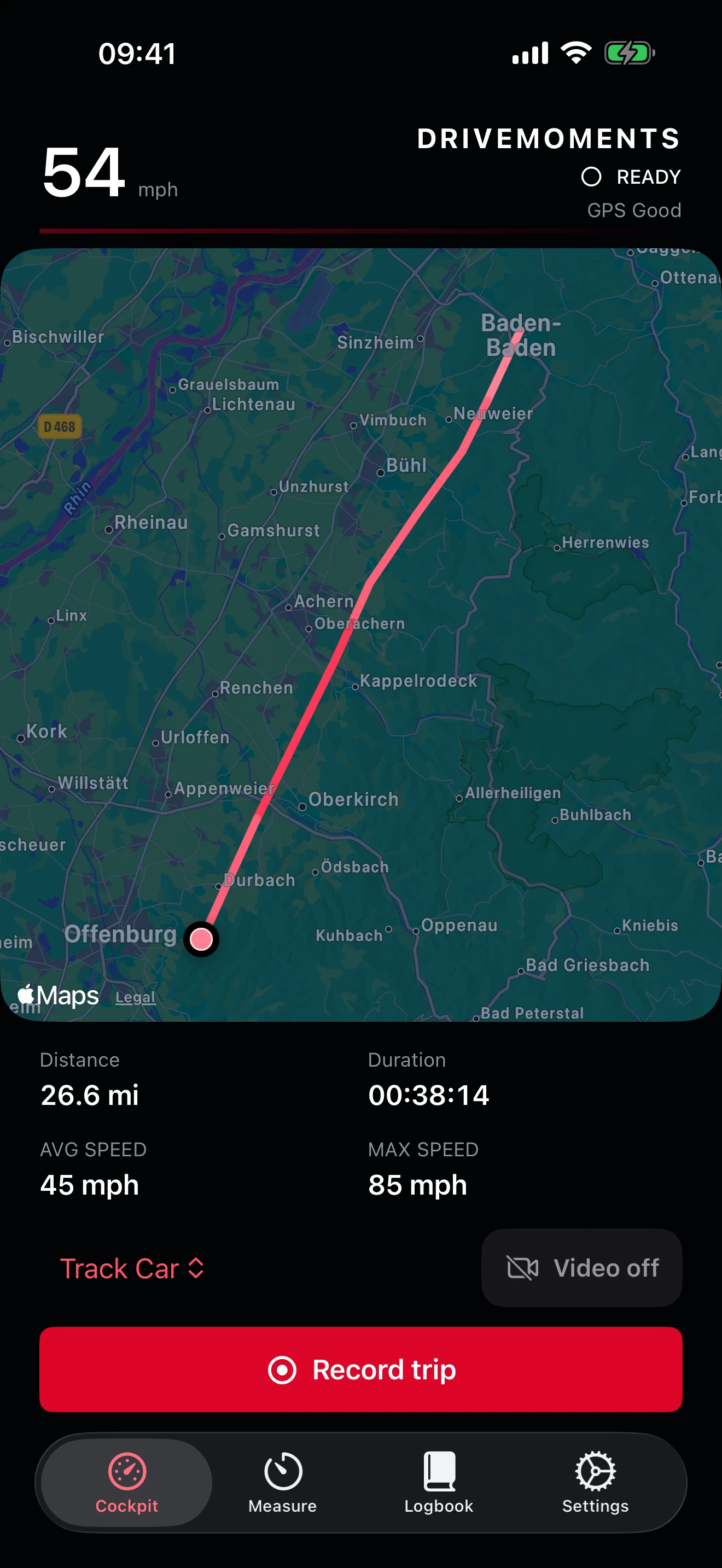 Ready for the road. — Drive Moments app with sample data
