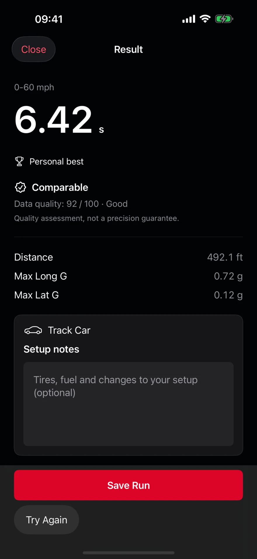 Know the result. — Drive Moments app with sample data